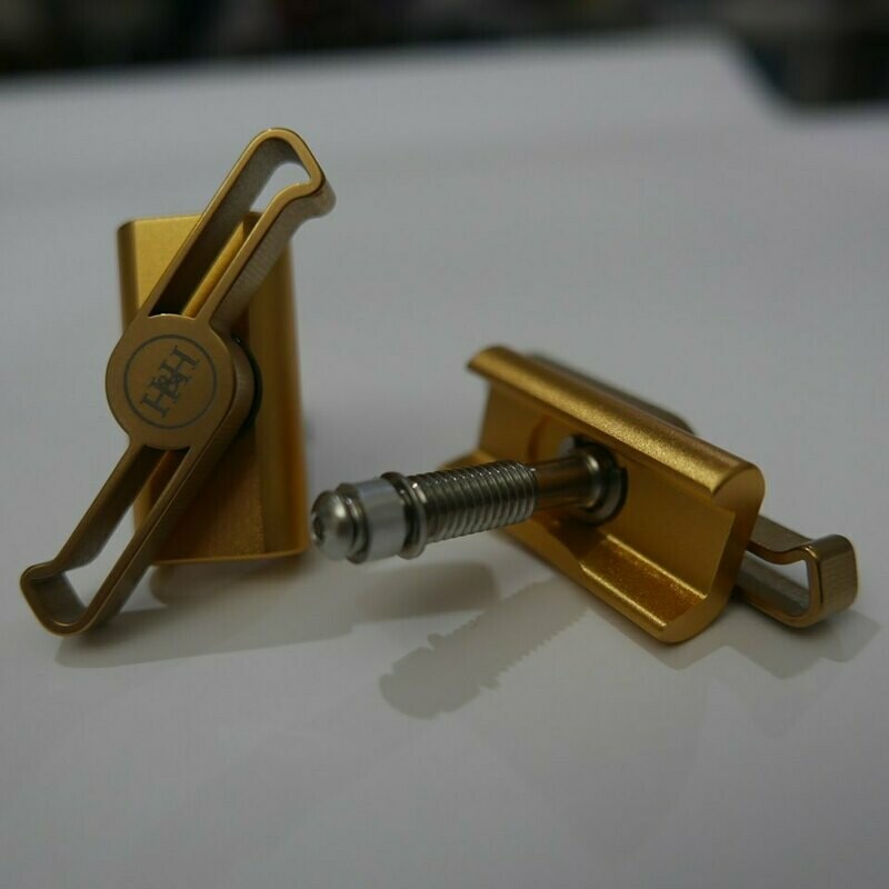 -27g Titanium Hinge Levers Aluminum Clamps Set / No Spring for Brompton (H&amp;H)