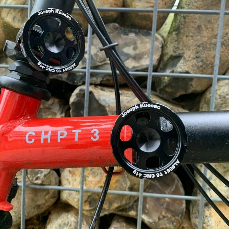 Knob type hinge clamp set lightweight for Brompton (Joseph Kuosac)