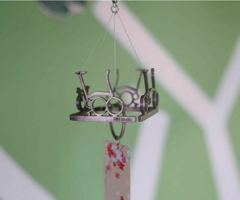 Brompton Iconic Fold Patterns Titanium Wind Chime (H&amp;H)