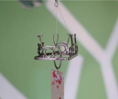 Brompton Iconic Fold Patterns Titanium Wind Chime (H&amp;H)