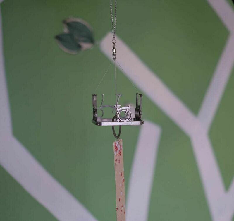 Brompton Iconic Fold Patterns Titanium Wind Chime (H&amp;H)