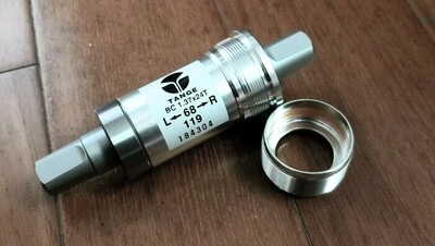 Hollow Spindle Cartridge Bearings Alloy body &amp; cups square taper Bottom Bracket for Brompton (Tange Japan)