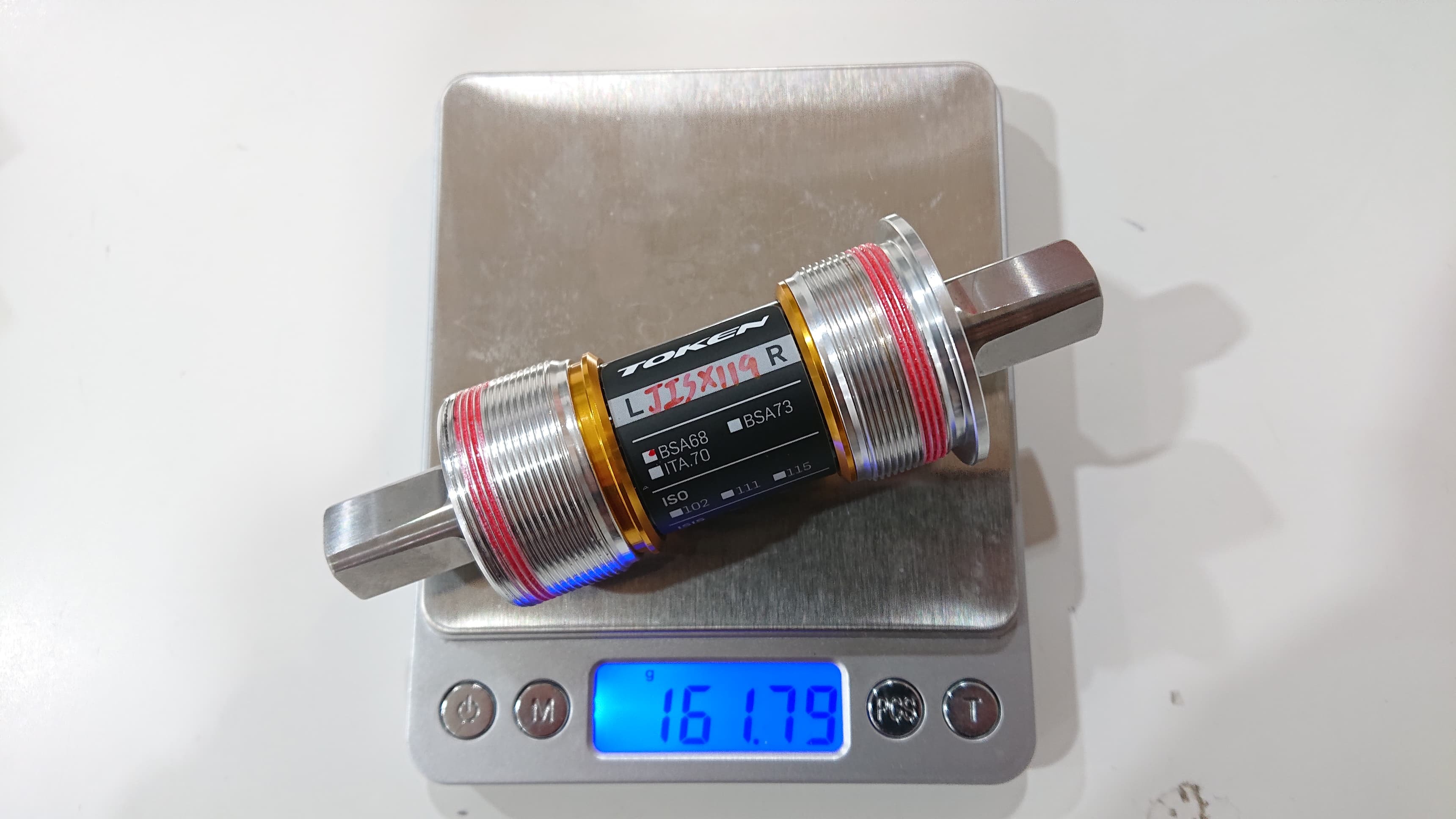 Premium Titanium Hollow Spindle Carbon Sleeve Ceramic Bearings Square taper Bottom Bracket for Brompton TOKEN