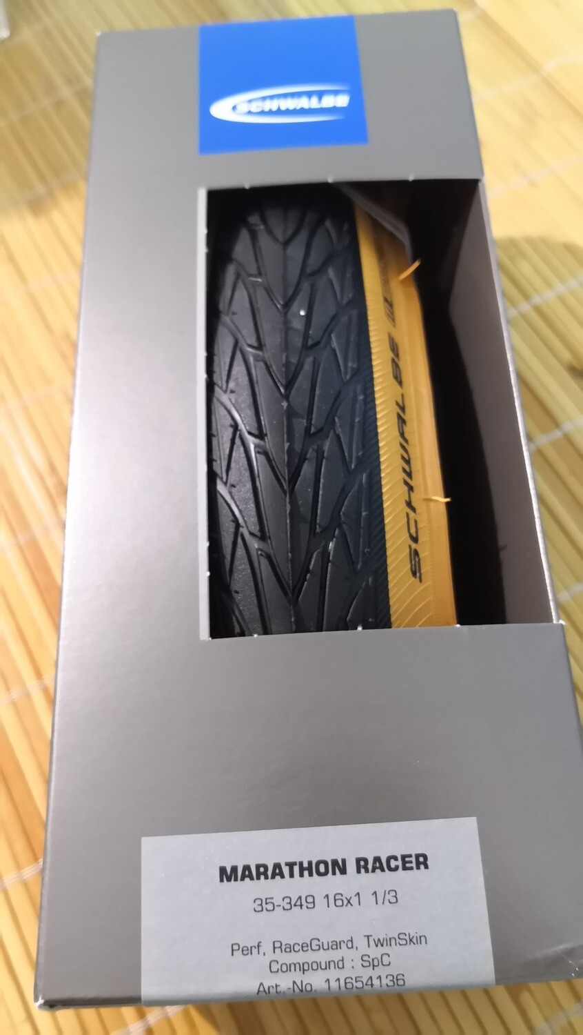 Brompton Explore Specific Foldable Tan Wall Tyre 35-349 (Schwalbe Marathon Racer)