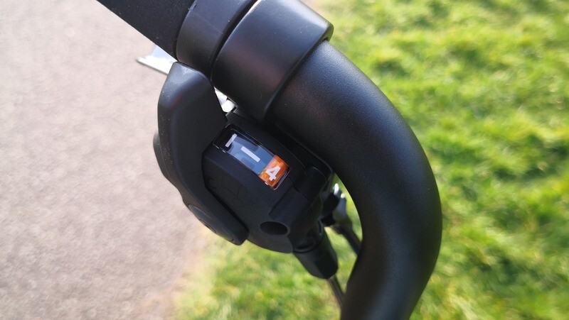 Brompton 4 speed BLACK derailleur gear shifter with integrated brake lever as seen on P/T Line