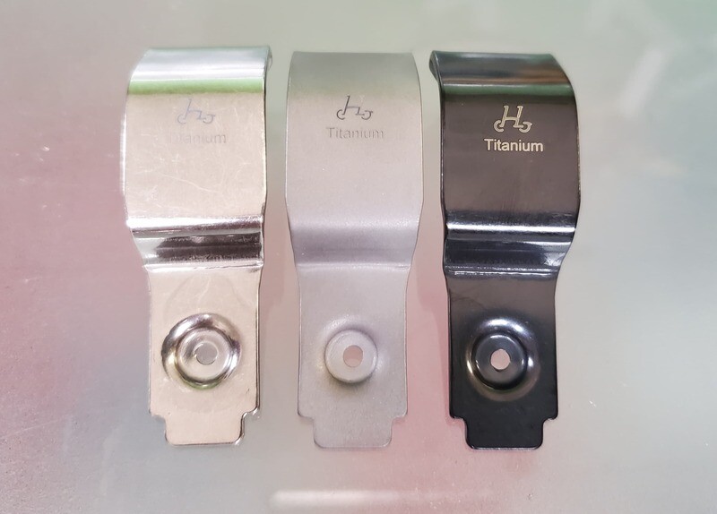 Titanium Light Mount for Brompton Compatible to Screw fit Cateye Mount (H&amp;H) Caliper Brake Position