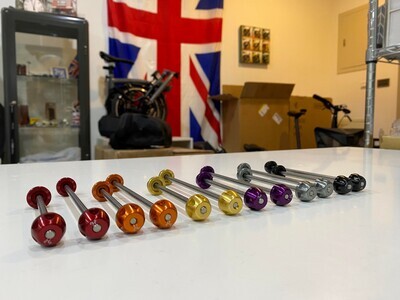 Spindles Skewers Axles Front &amp; Rear for P/T Line Brompton (H&amp;H)