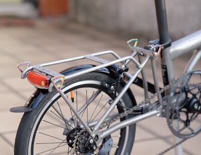 For Brompton Titanium Roller Rack for P/T Line w reflector bracket (H&amp;H), Colour: Ti color