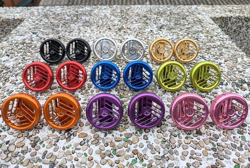 Knob type Hinge Clamp Set ID5 for Brompton No Spring / Matching EZwheel Pattern (H&amp;H)
