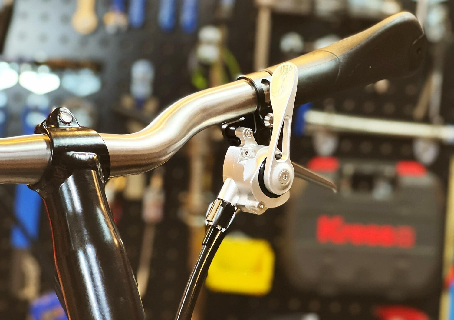 7 Speed Shifter double tap left hand for Brompton upgrade (MiniMODs), Thumb Shifter Only: Silver
