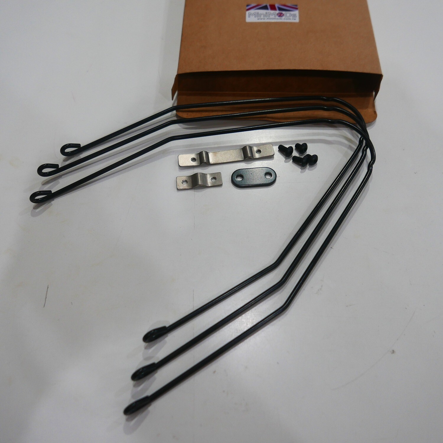 Titanium Rear Mudguard Stays for P/T Line Brompton (MiniMODs), Colour: Black