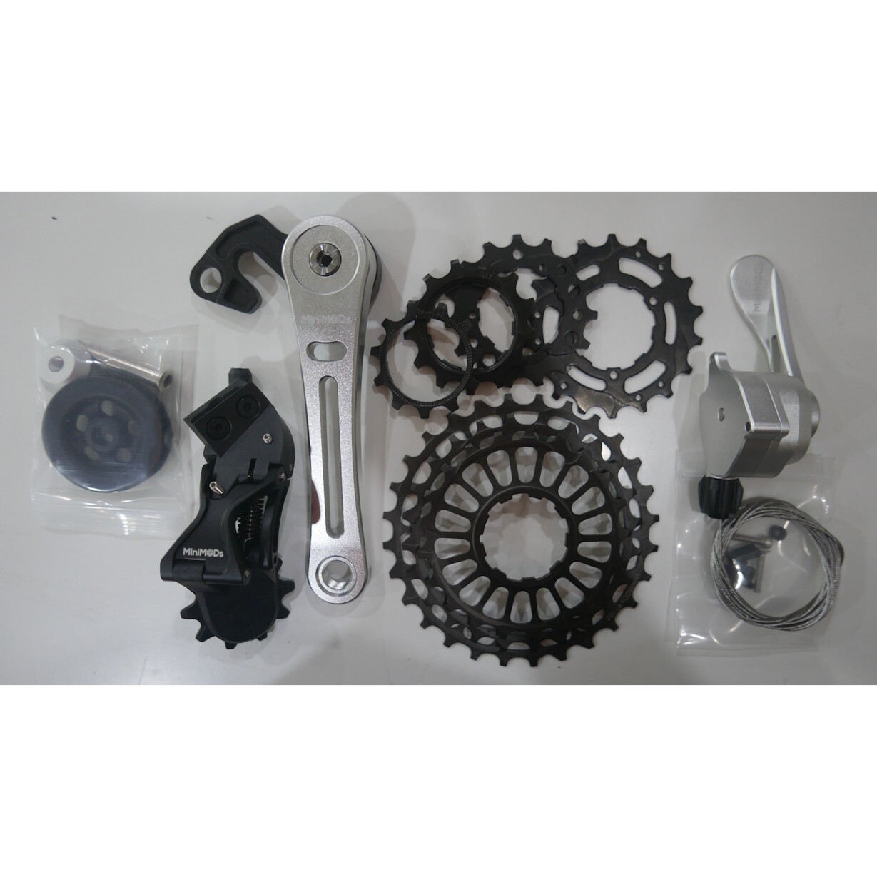 7 Speed Brompton P/T Line MiniMODs upgrade kit X7 cogs, derailleur