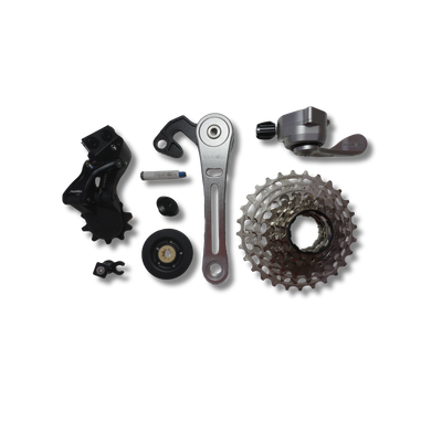 7 Speed Brompton P/T Line MiniMODs upgrade kit Full set, COLOUR: SILVER