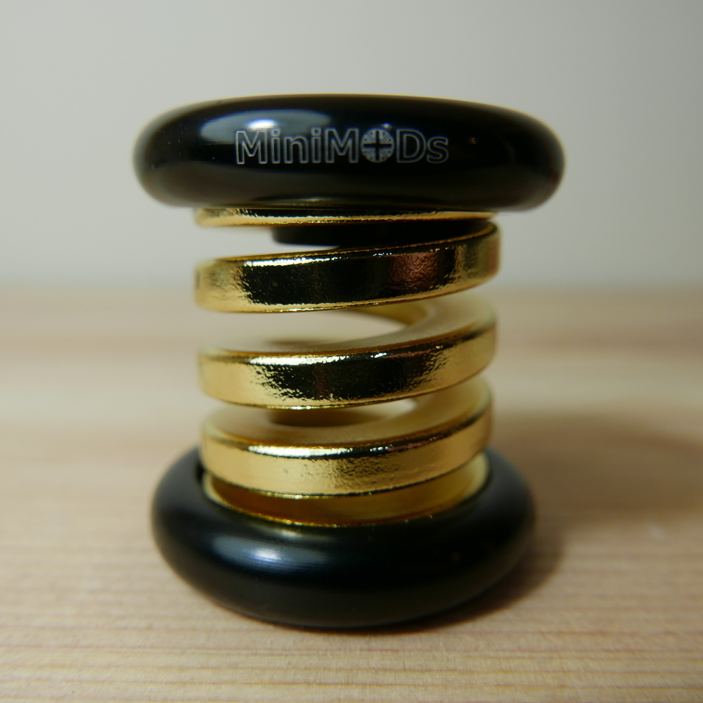 New Eletroplated Chubby Rear Shock (MiniMODs), Spring Color: Golden Bronze, Cover colour: Aluminum Black, Spring loading: Heavy load(&gt;85kg)