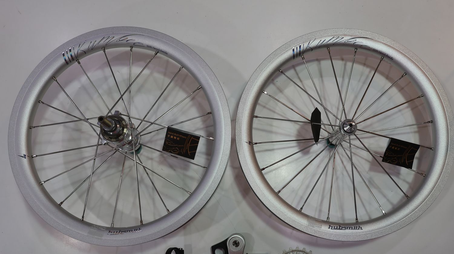 Brompton 3s WheelSet HS-BUMBEE A349-3SP (Hubsmith), Colour: Sand Blast Silver