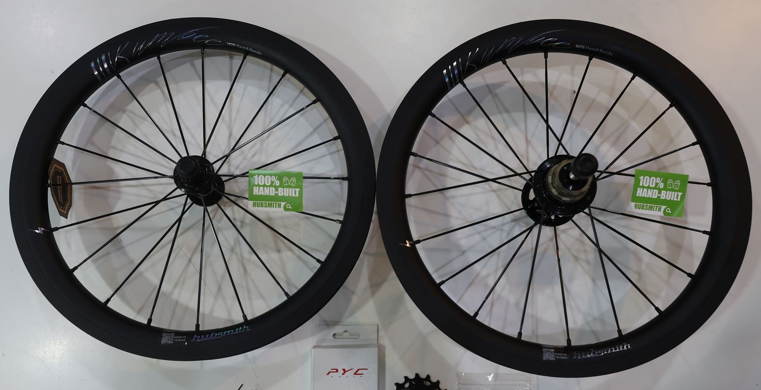 Brompton 2s WheelSet HS-BUMBEE A349-2SP (Hubsmith), Colour: Sand Blast Black