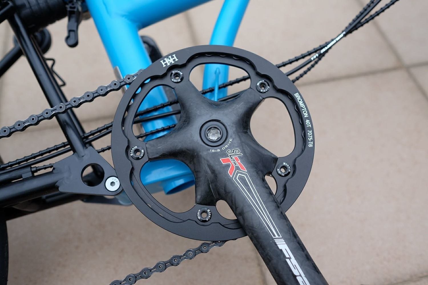 Brompton Drive Schlumpf Compatible 40T 56T Chainring w Cover BCD130 H H