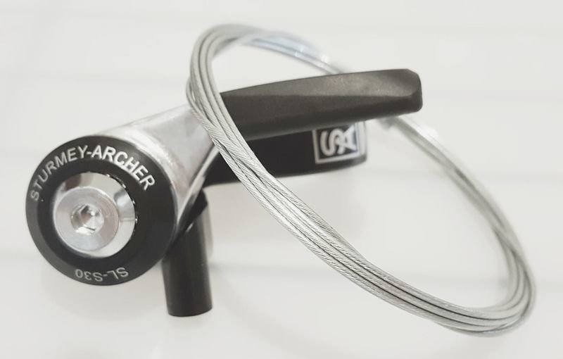 Brompton Birdy Bicycle 3 speed thumb shifter handlebar RIGHT w 2m cable (Sturmey Archer)
