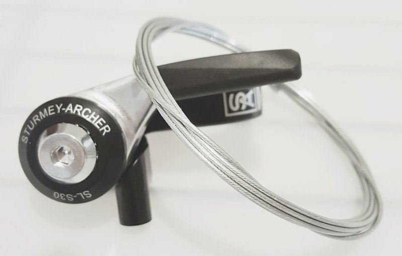 Brompton Birdy Bicycle 3 speed thumb shifter handlebar RIGHT w 2m cable (Sturmey Archer)