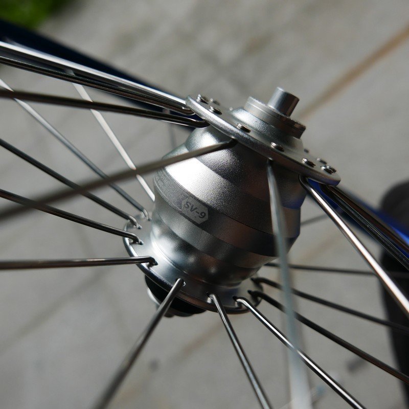 Brompton SV-9 SP Dynamo Hub Front Wheel Titanium Skewer (SP-Dynamo X MiniMODs)