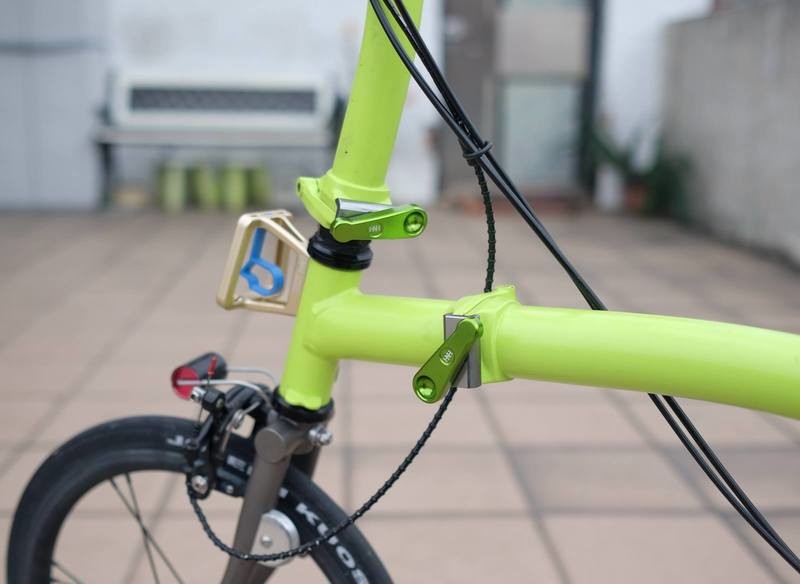 Hinge Clamp Set / Finger Dimple Version for Brompton (H&amp;H)