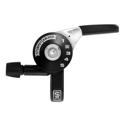 Brompton Bicycle 5 speed thumb shifter (d: 22.2) handlebar w 2m cable (Sturmey Archer)