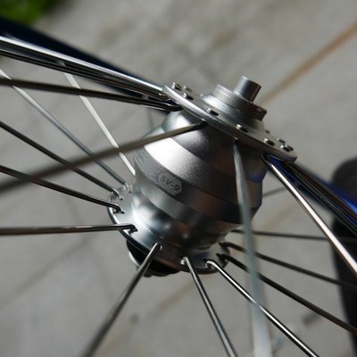 Brompton SV-9 SP Dynamo Hub Front Wheel Titanium Skewer (SP-Dynamo X MiniMODs)