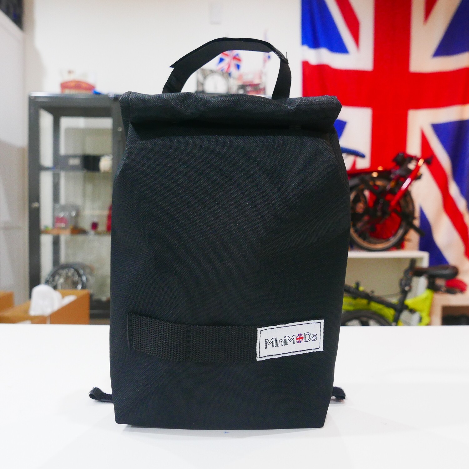 EZ Handlebar / Saddle Bag for Brompton Birdy CarryMe (MiniMODs), EZ saddle / handlebar Bag: Black bag /Black strap Colour