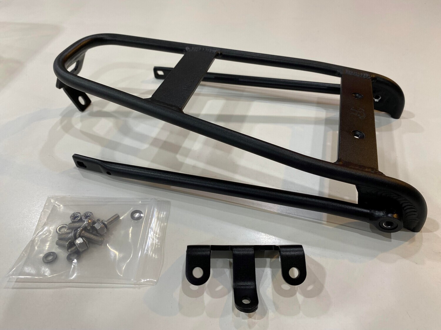 For Brompton Q Mini Rear Rack Version 5 with reflector bracket (H&amp;H), Colour: Black