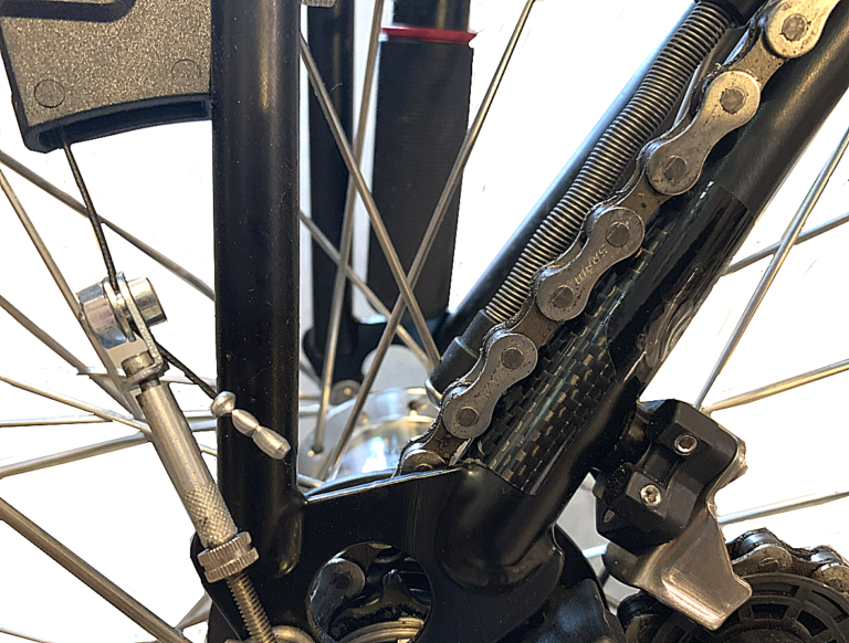Brompton Rear Triangle Carbon Fiber Frame Guard Protector from Axle Hook or Chain Scratches (MiniMODs)