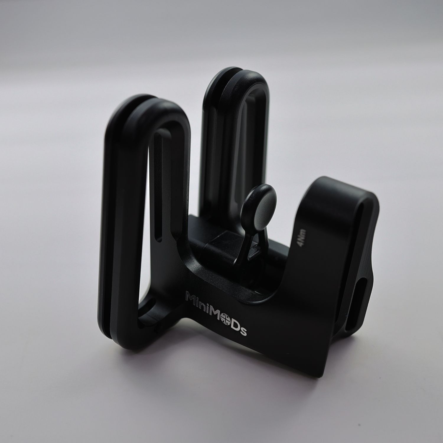 MiniMODs Adjustable Front Carrier Block, Adjustable Tab: Black, Main Frame: Black