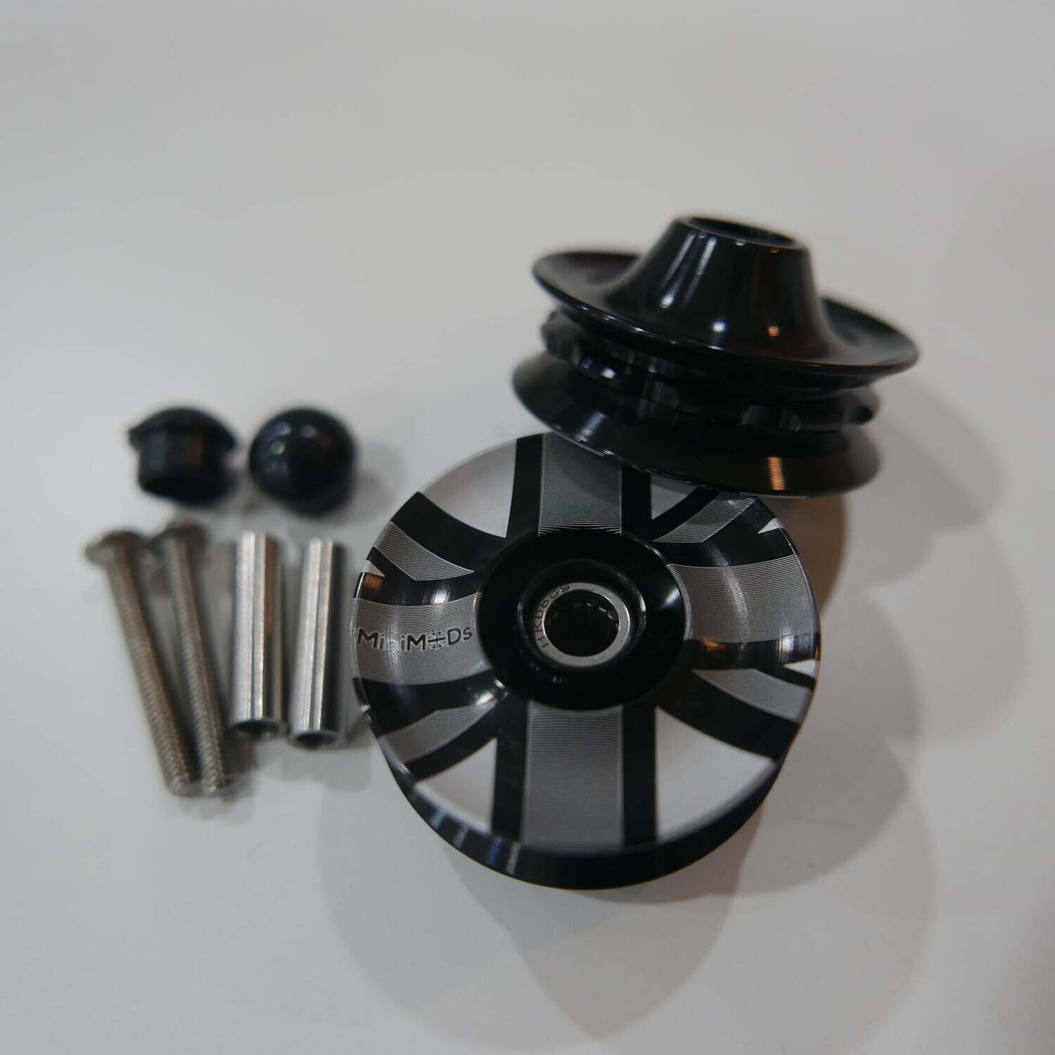 Brompton 2/6 Speed Jockey Wheels (MiniMODs), Color: Black, Pattern: Union Jack