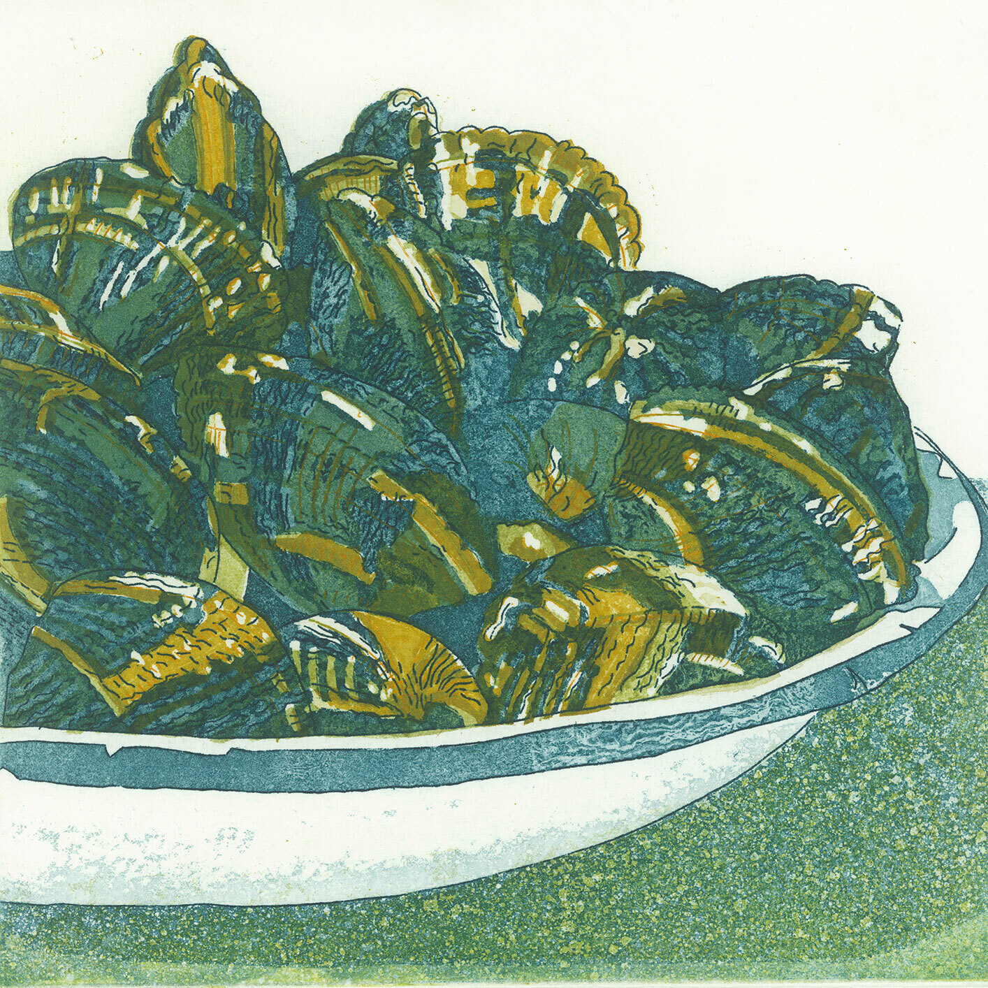 Clams Etching Print
