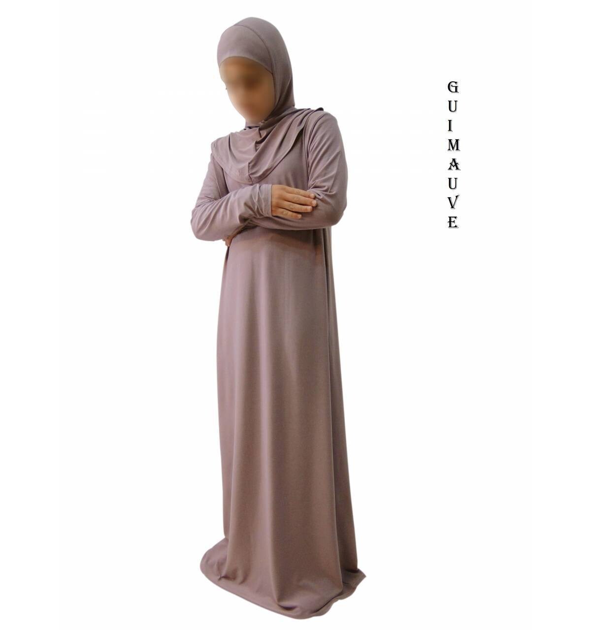 Robe de prière enfant + hijab intégré
