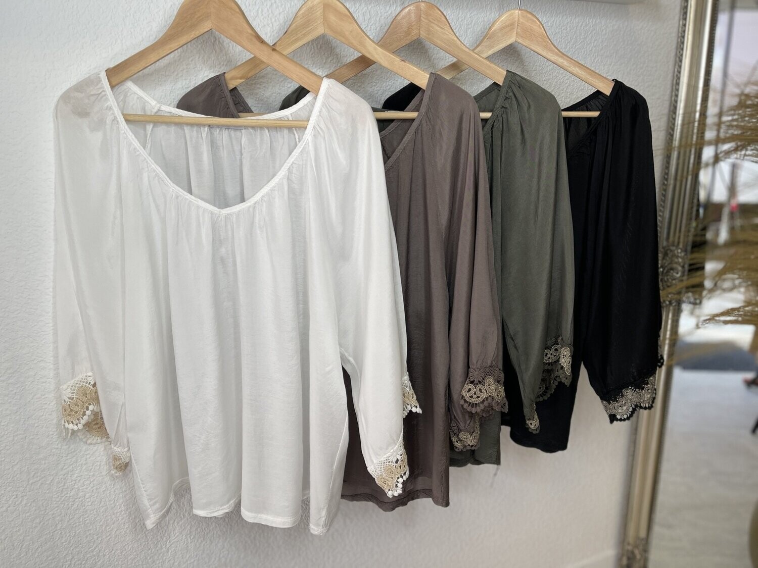 Seidenbluse Cindy 4 Farben