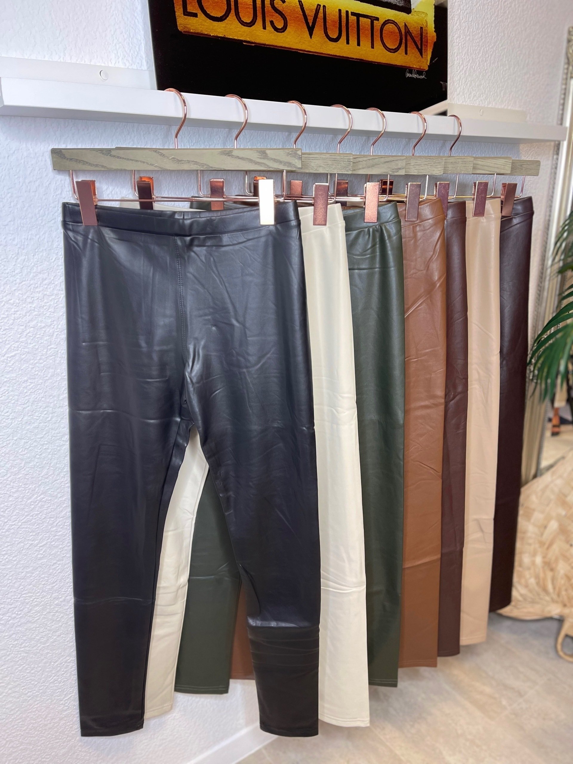 Leggings im Lederlook 9 Herbstfarben