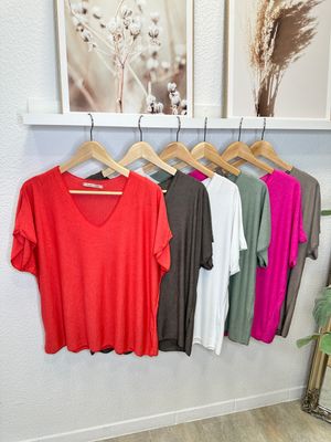 Basic T-Shirt in weicher Qualität in 6 Farben