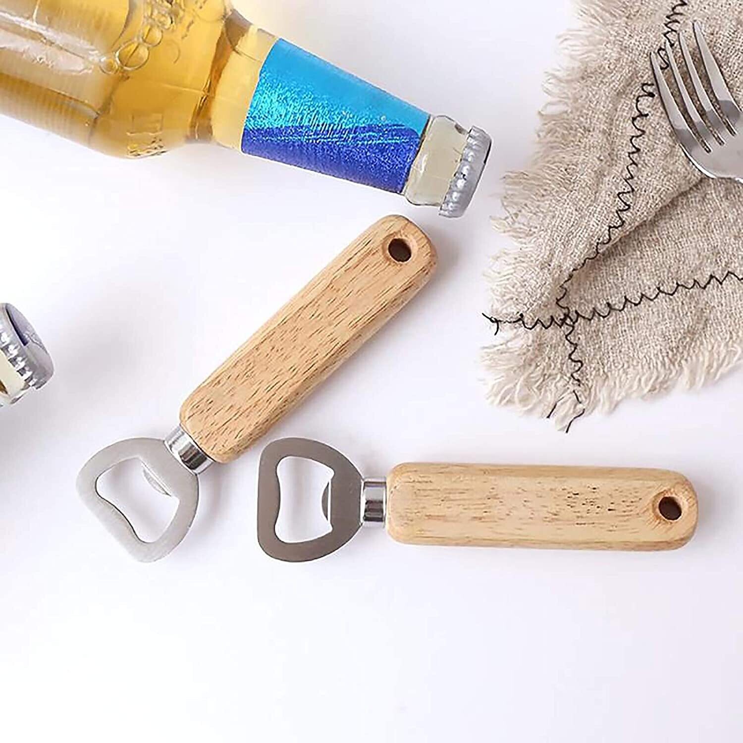 10 Gegraveerde houten flesopeners