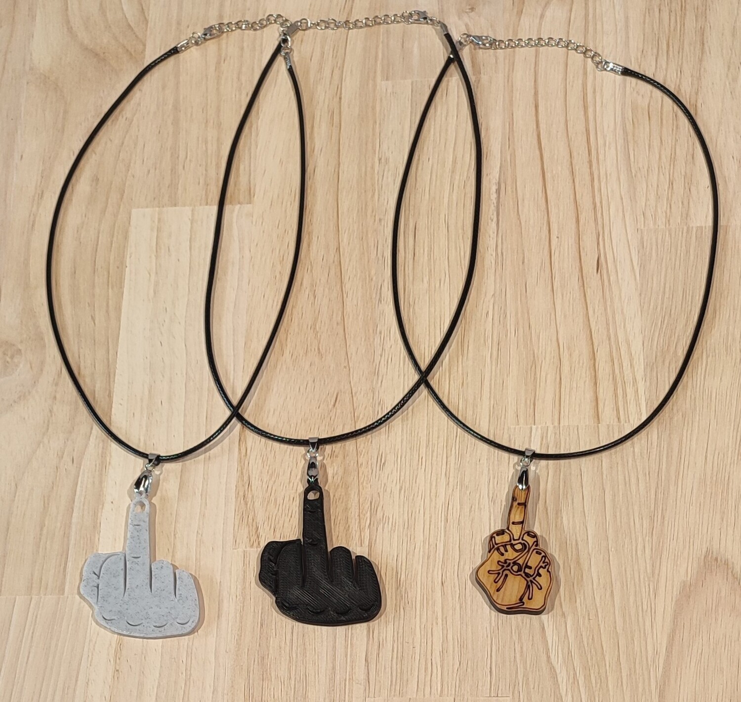 Fun Juwels - 3 stuks vrij te kiezen - Hout of bio-plastic (PLA)