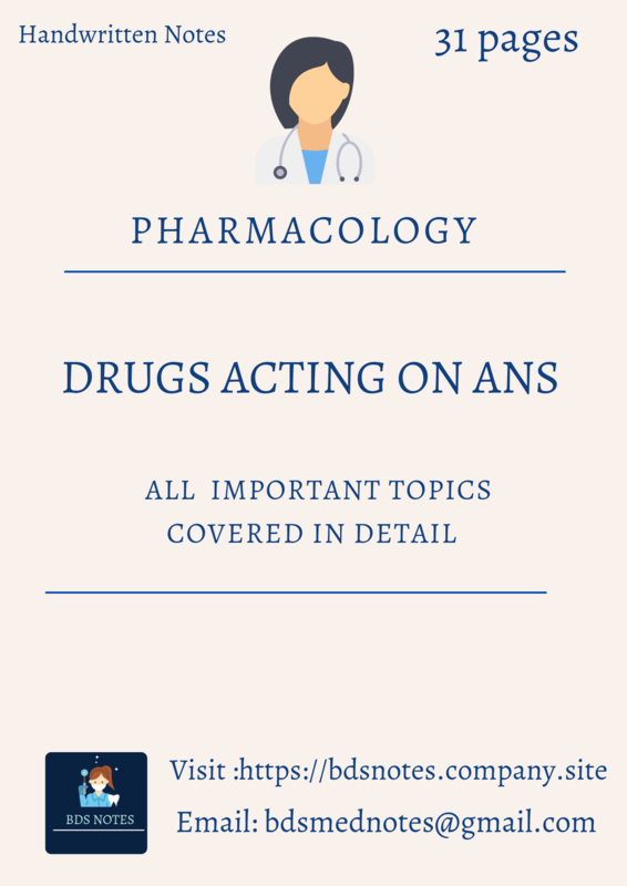 Drug acting on ANS