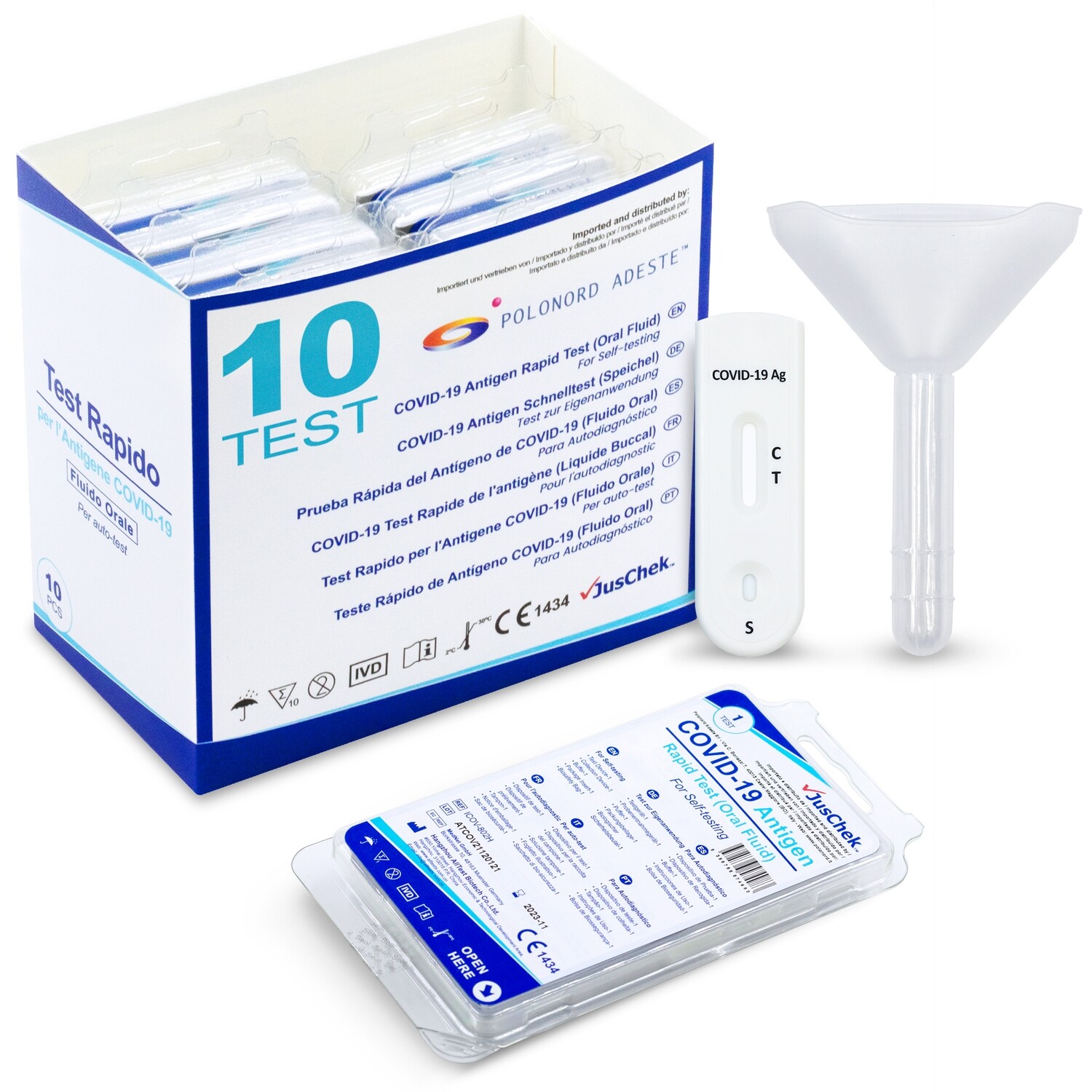 JusChek Test rapido antigene salivare