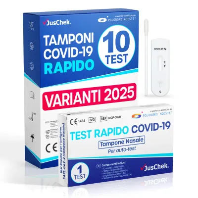 10 Test rapidi nasali antigene Covid-19 JusChek