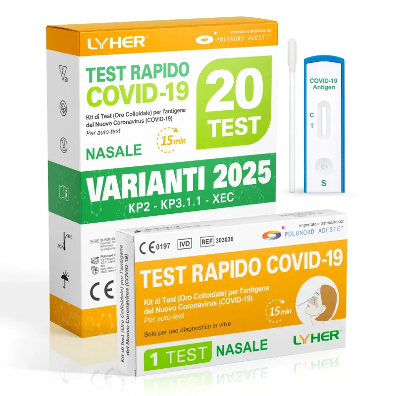 20 Test rapidi nasali antigene Covid-19 Lyher