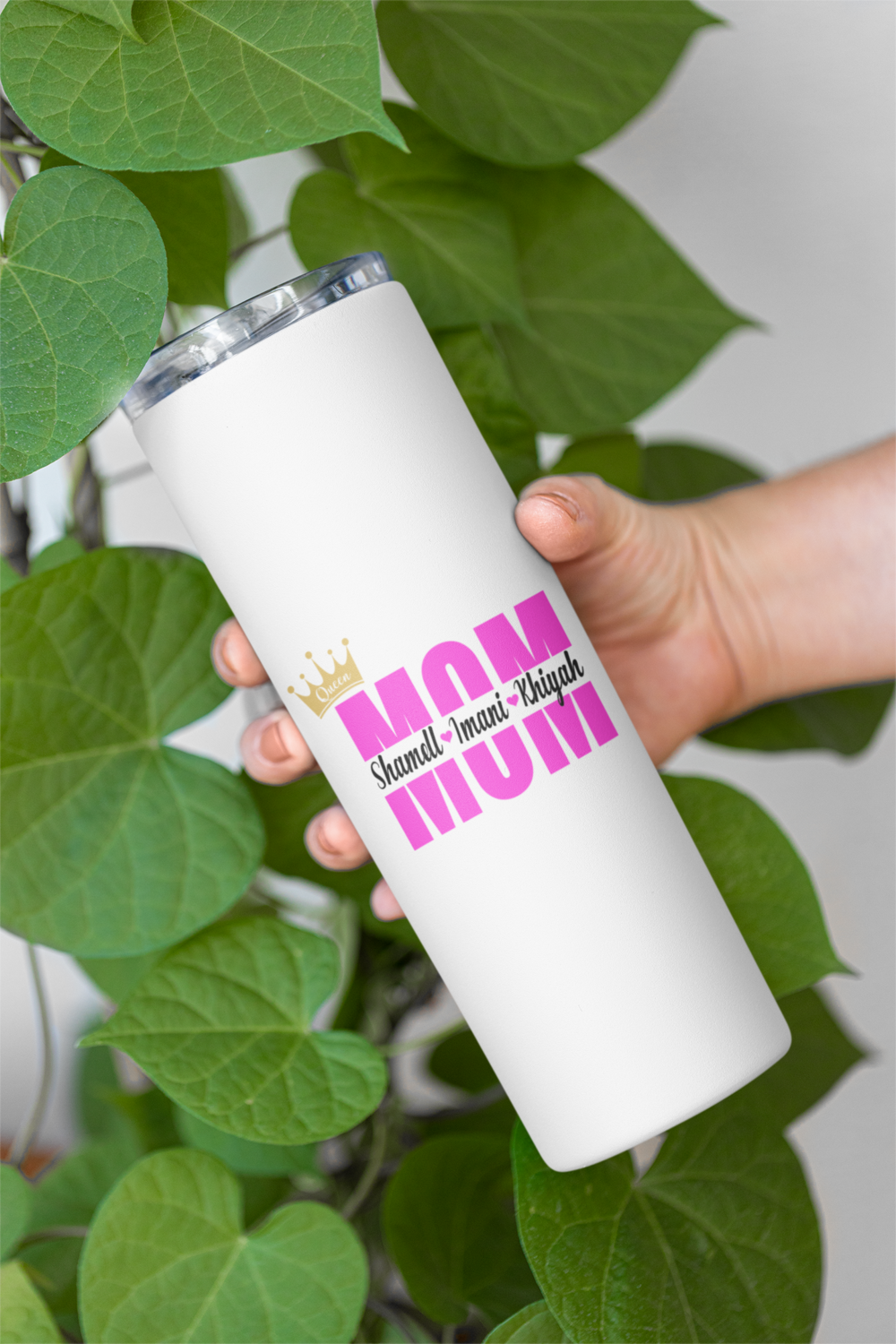 Queen Mom Skinny Tumbler - With Children&#39;s Names