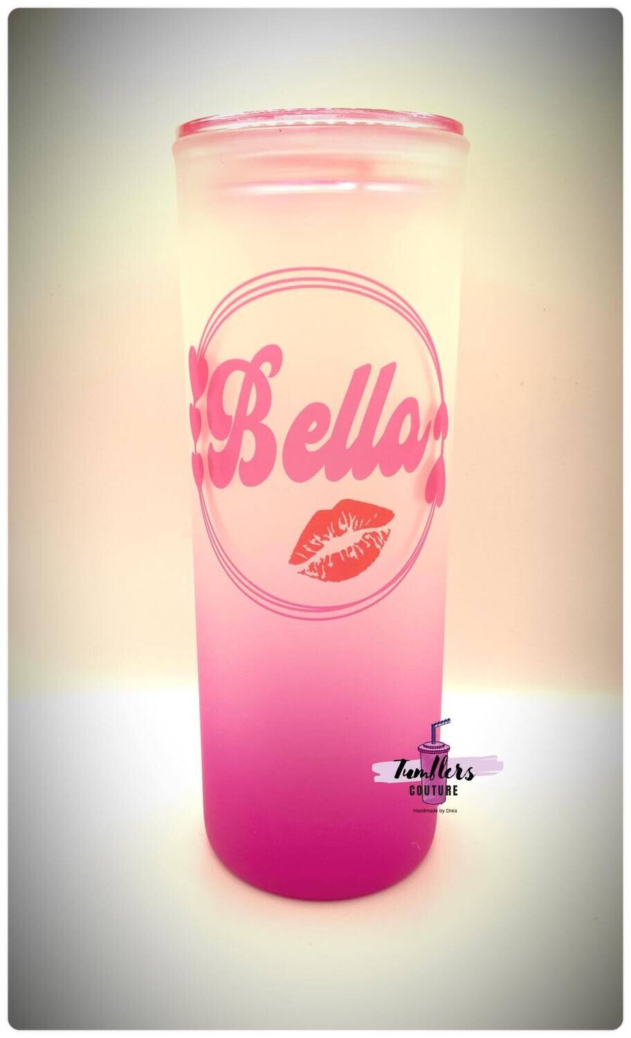 FROSTED GRADIENT OMBRE GLASS TUMBLER
