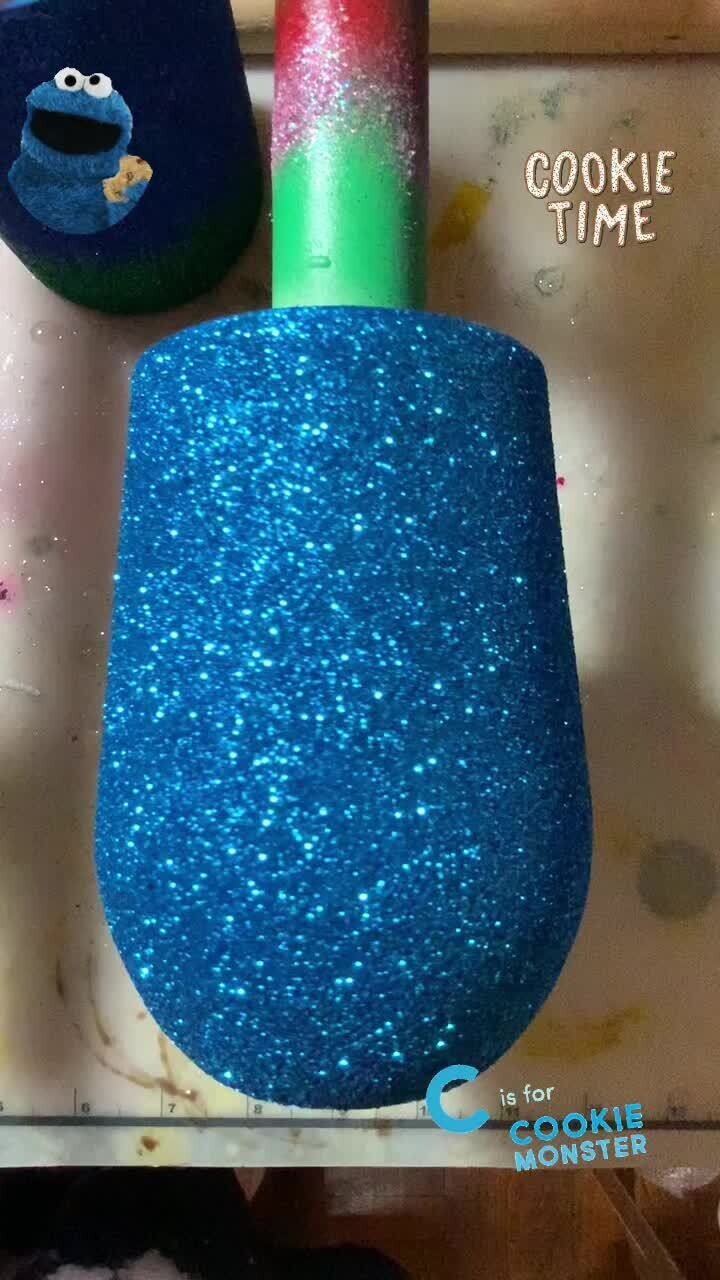 Cookie Monster Tumbler and Patch