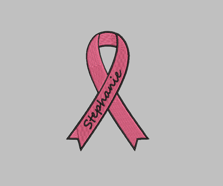 Awareness - Cancer Ribbon with Name