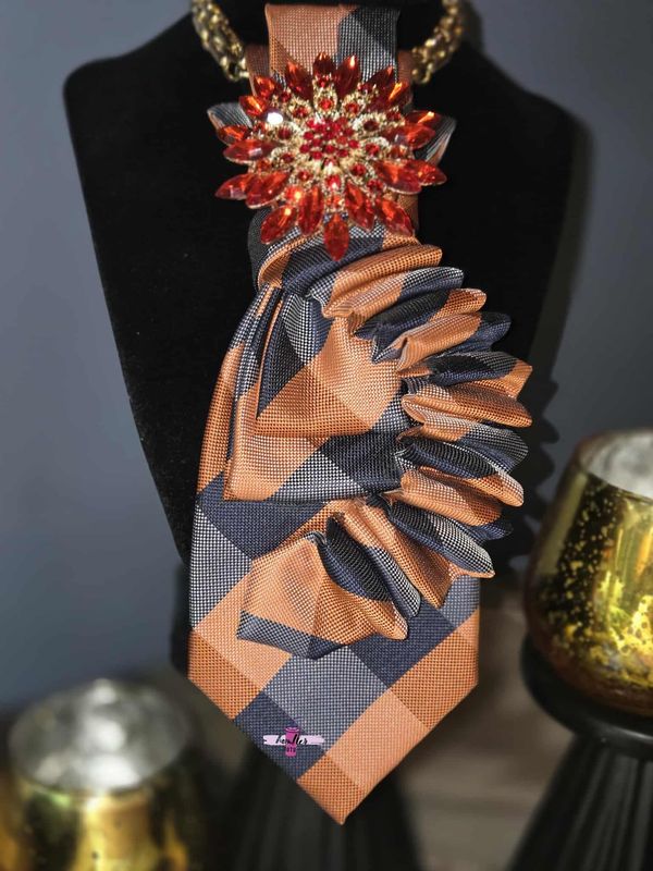 Fire and Ice Ruffle Tie