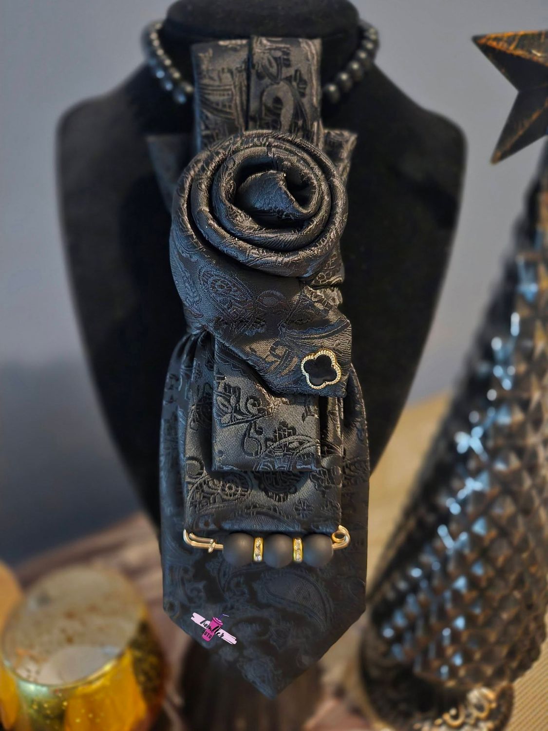 Black Paisley w/ Flower