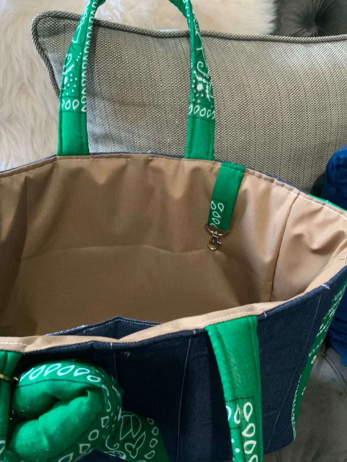 Jean and Bandana Tote